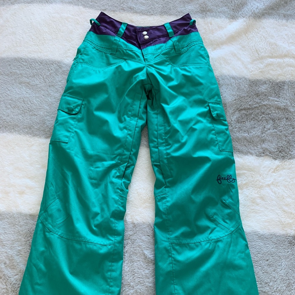 Firefly snow pants, women’s, size XS, green colour.